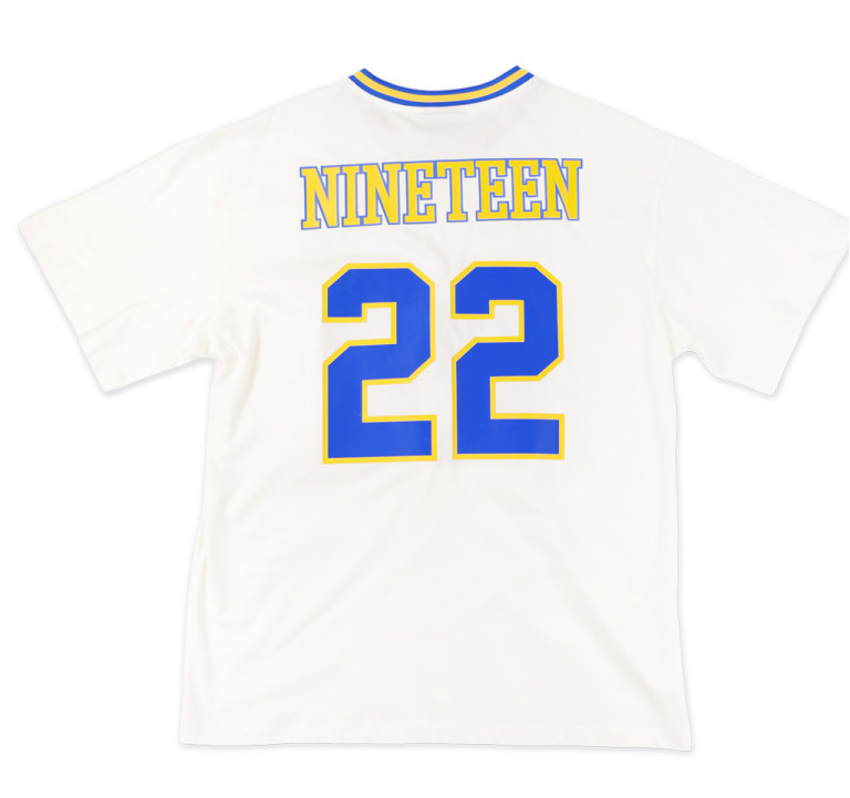 Sigma Gamma Rho OVERSIZED CHENILLE FOOTBALL JERSEY TEE_IVORY