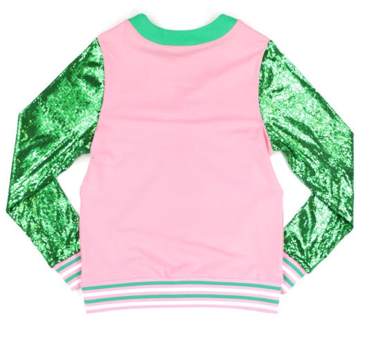 AKA SEQUIN CARDIGAN_PINK