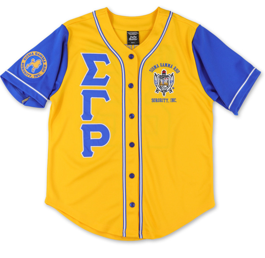 Sigma Gamma Baseball Jersey Gold