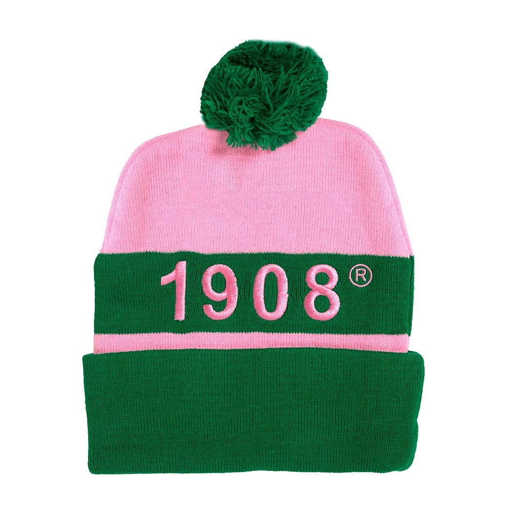Embroidered Knit Beanie pink