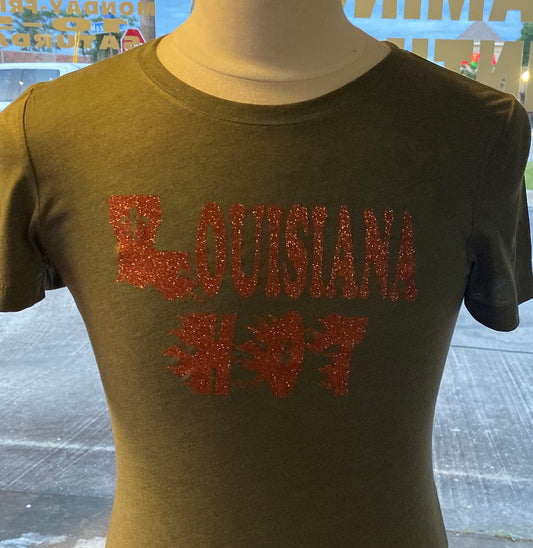 Military Green with Bronze Glitter