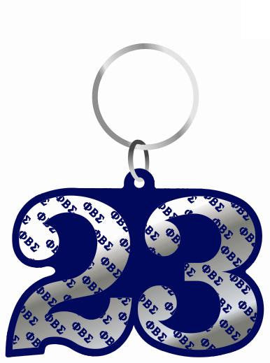 Key Chain-Line Number Double