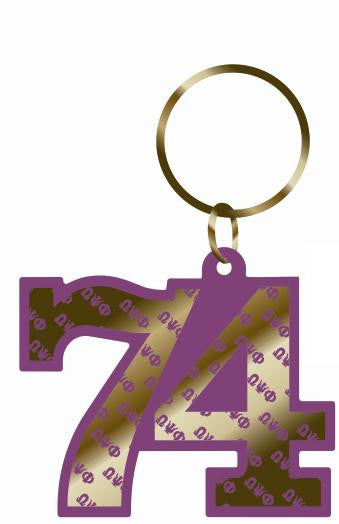 Key Chain-Line Number Double
