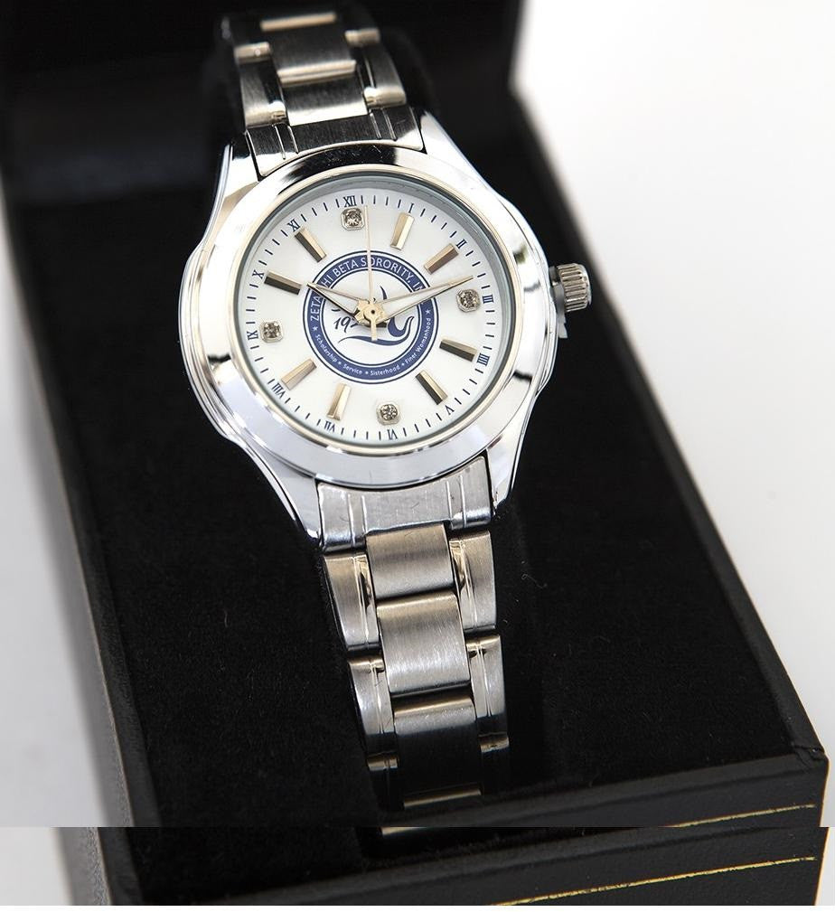 Silver Link Band with Crest Watch