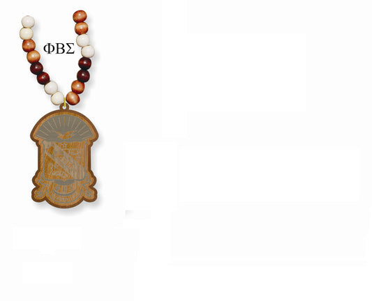 Wood Bead Tiki Crest