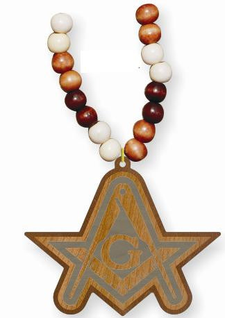 Wood Beads Tiki Crest