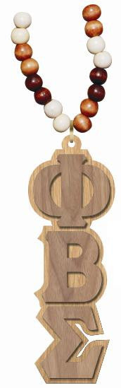 Wood Bead Tiki Letter