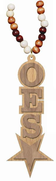 Wood Bead Tiki Letter