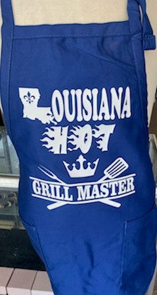 Louisiana Hot Apron Grill Master Vynal Blue